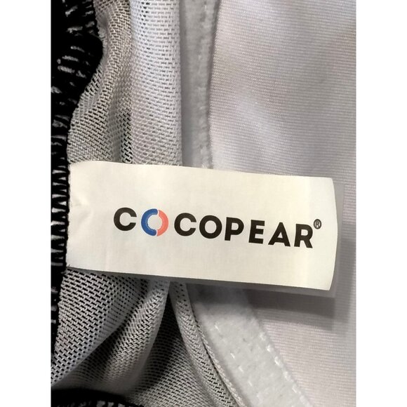 Cocopear Off-Shoulder Flounce Swimdress Black One-Piece Swimsuit Size Medium - Picture 8 of 10